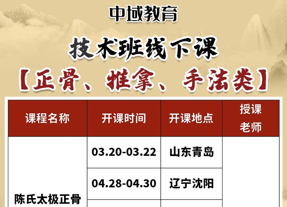 中域教育2025年正骨、